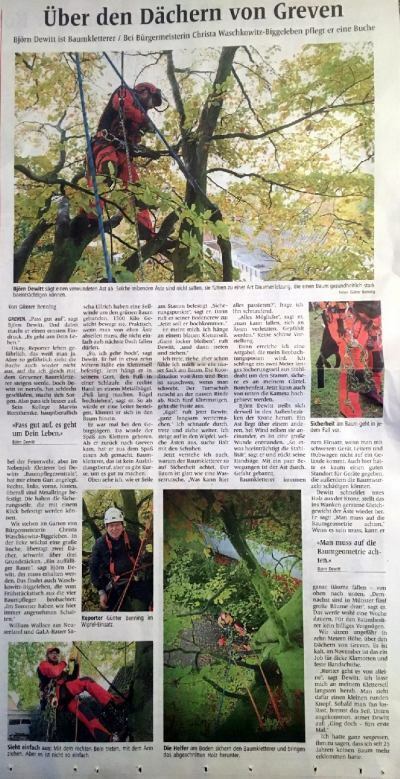 Baumpflegezentrale Zeitungsartikel